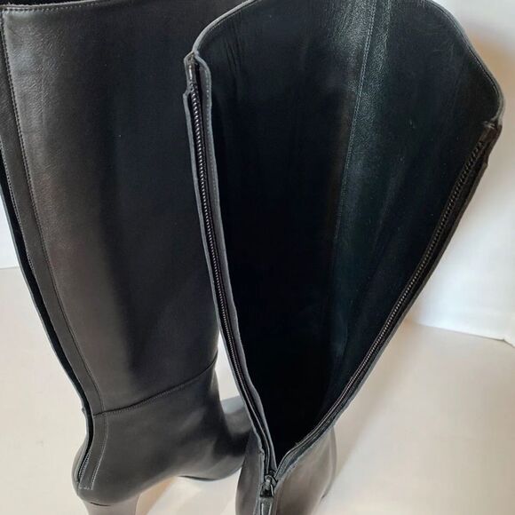 Manolo Blahnik Cantuna Square-toe Leather Boots size 37.5 - Picture 11 of 11